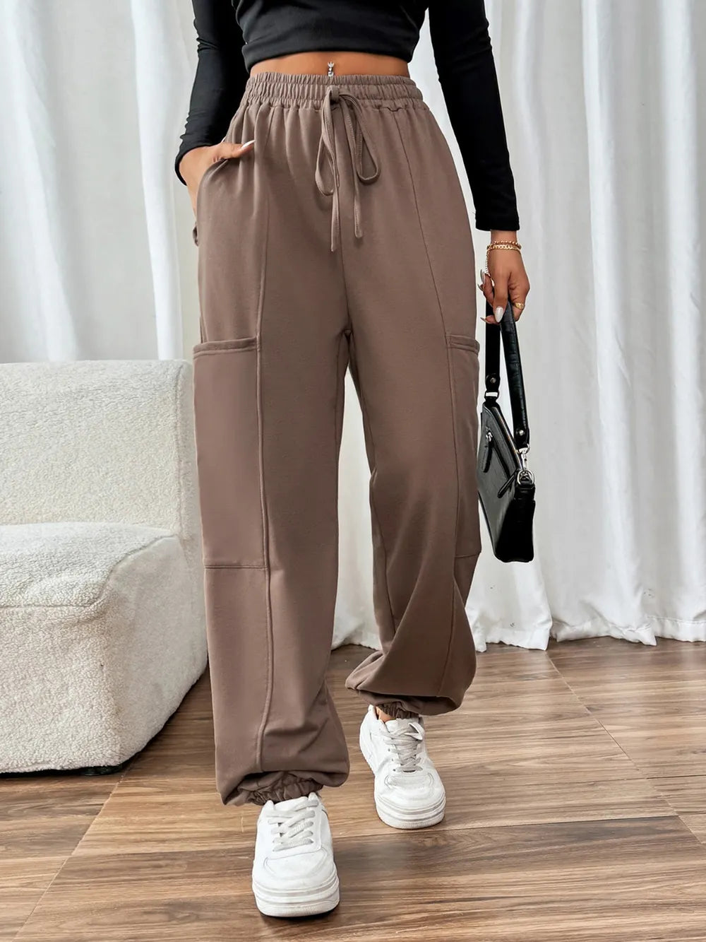 Tied Joggers with Pockets - Korvel