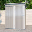5 * 3FT outdoor storage shed, tool shed with sloping roof and lockable door, backyard garden metal shed, courtyard lawn, gray - Korvel