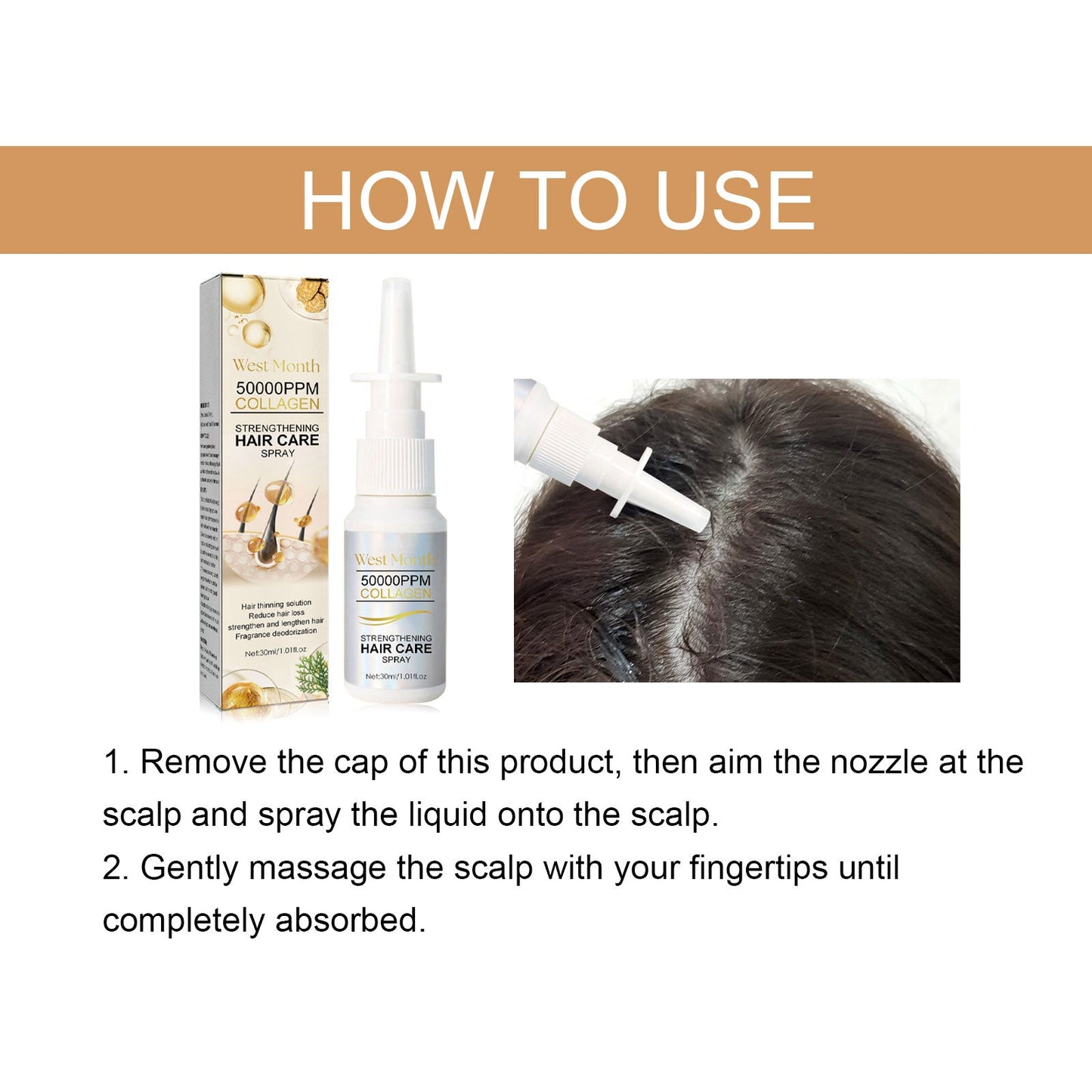 Hair Smoothing Essence Spray, Moisturize Hair Roots, Strengthen Scalp, Prevent Hair Loss, Repair And Smooth - Korvel