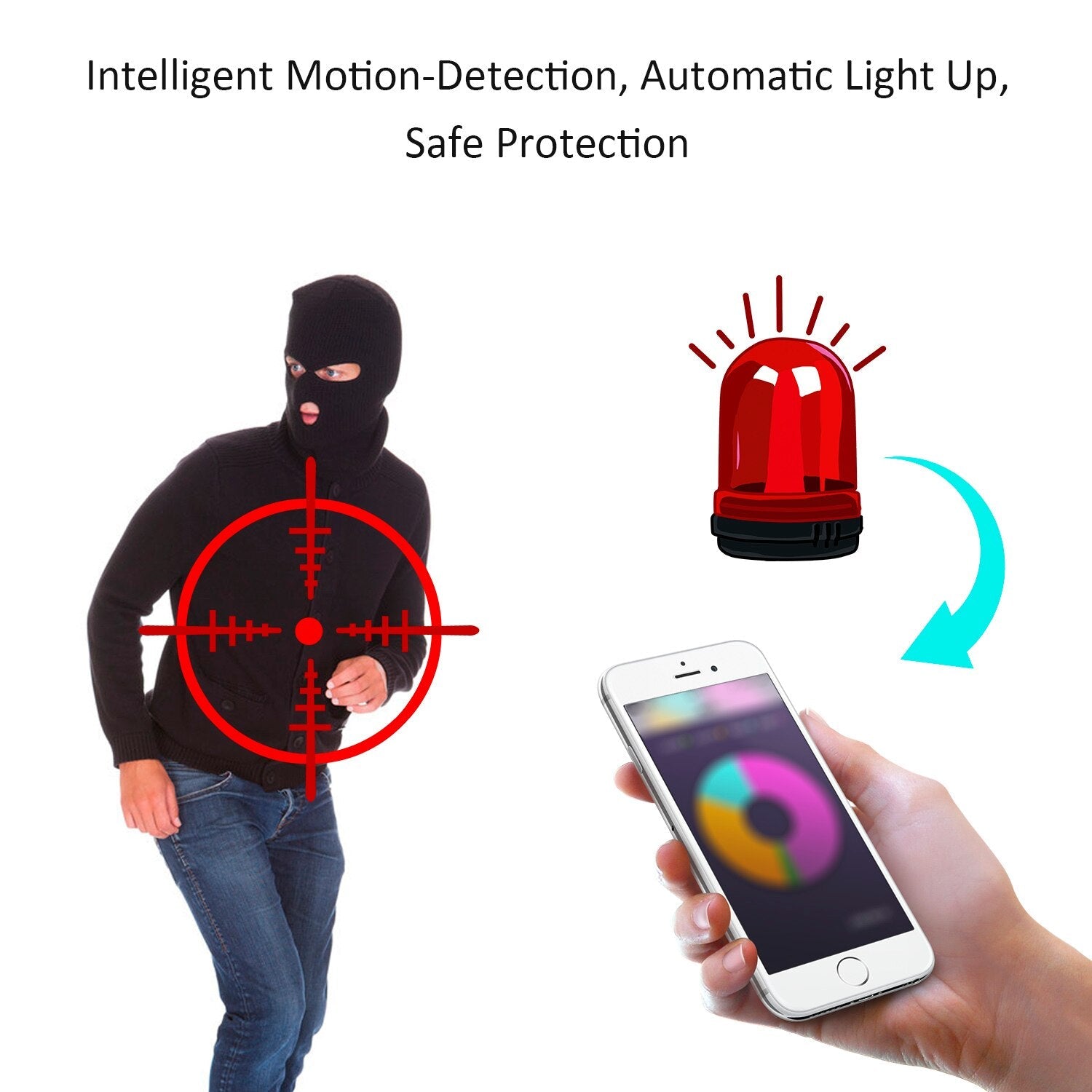 1080P Multifunctional WIFI Wireless Surveillance Outdoor Wall Light Webcam Security Camera PIR Motion Detection IP65 Waterproof - Korvel