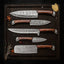 Premium Dishwasher Safe Chef Knife Set – 13" Handcrafted Damascus Steel Blade with Bone & Pakkawood Handle + Leather Sheath - Korvel