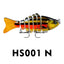 10cm Luya Bait Multi-Section Fish Plastic Hard Bait 15.5g Seven Sections Luya Bionic Bait Section Long Distance Cast Fake Bait Bait - Korvel