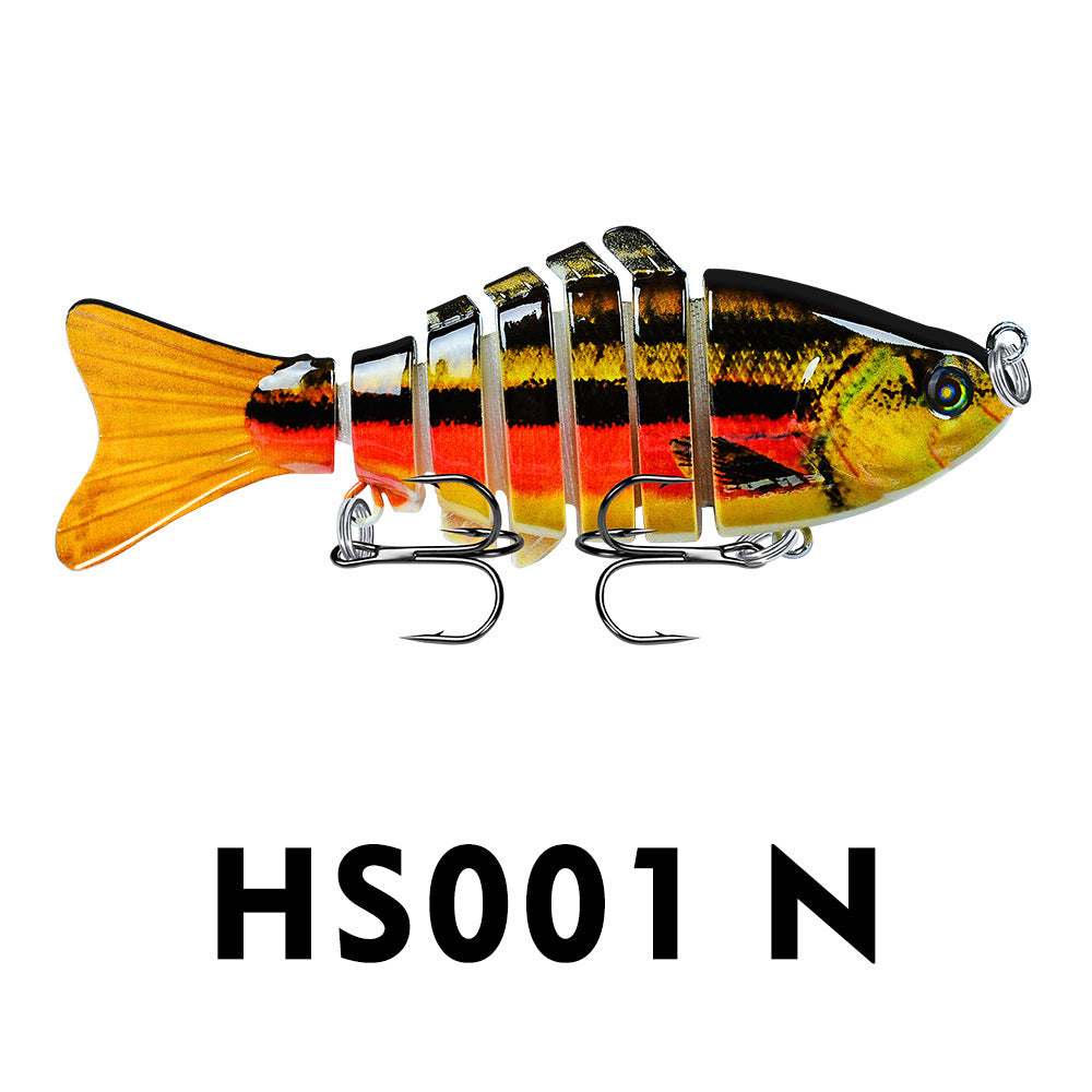 10cm Luya Bait Multi-Section Fish Plastic Hard Bait 15.5g Seven Sections Luya Bionic Bait Section Long Distance Cast Fake Bait Bait - Korvel