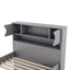 Twin Size Captain Platform Bed Frame with Storage in Gray
