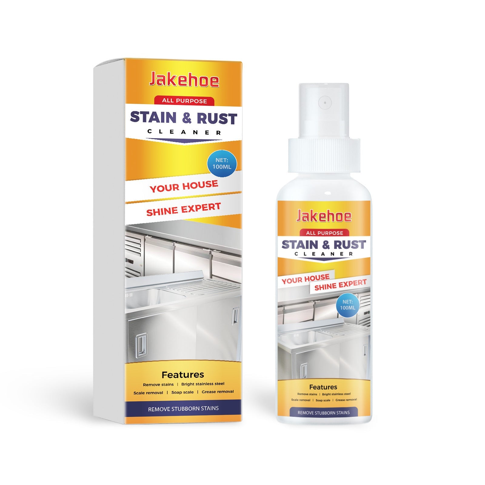 Stain & Rust Cleaner, Clean Kitchen Utensils And Pots Kitchen Hearth Oil Black Dirty Clean Lampblack Machine Oil - Korvel