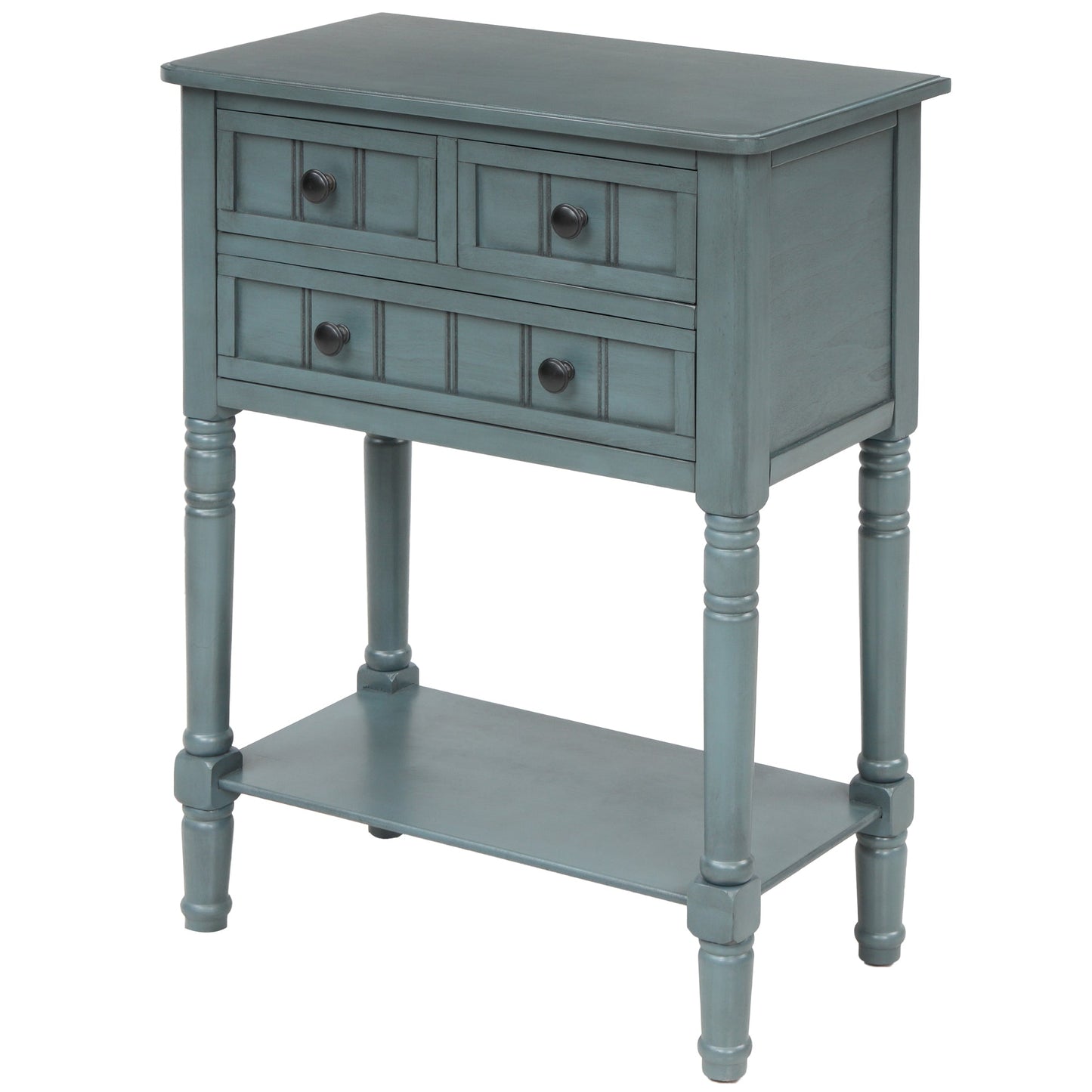 Mesa Consola Estrecha TREXM - Mesa de Sofá Slim con Cajones de Almacenamiento (Marino)