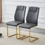 Premium Faux Leather Cushioned Dining Chairs with Metal Legs