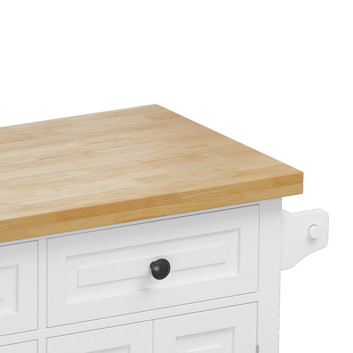 Elegant Kitchen Island Cart with Storage and Locking Wheels