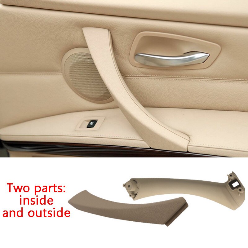 Car Inner Handle Interior Door Panel Pull Trim Cover Gray Beige Black left Right For BMW 3 series E90 E91 316 318 320 325 328 - Korvel