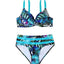 Gather floral swimsuits bikini swimsuits - Korvel