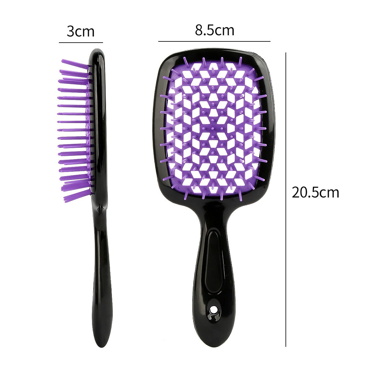 Honeycomb hollow massage comb, smooth hair grid comb, smooth hair dry and wet dual-purpose comb, curly and fluffy hair styling comb - Korvel