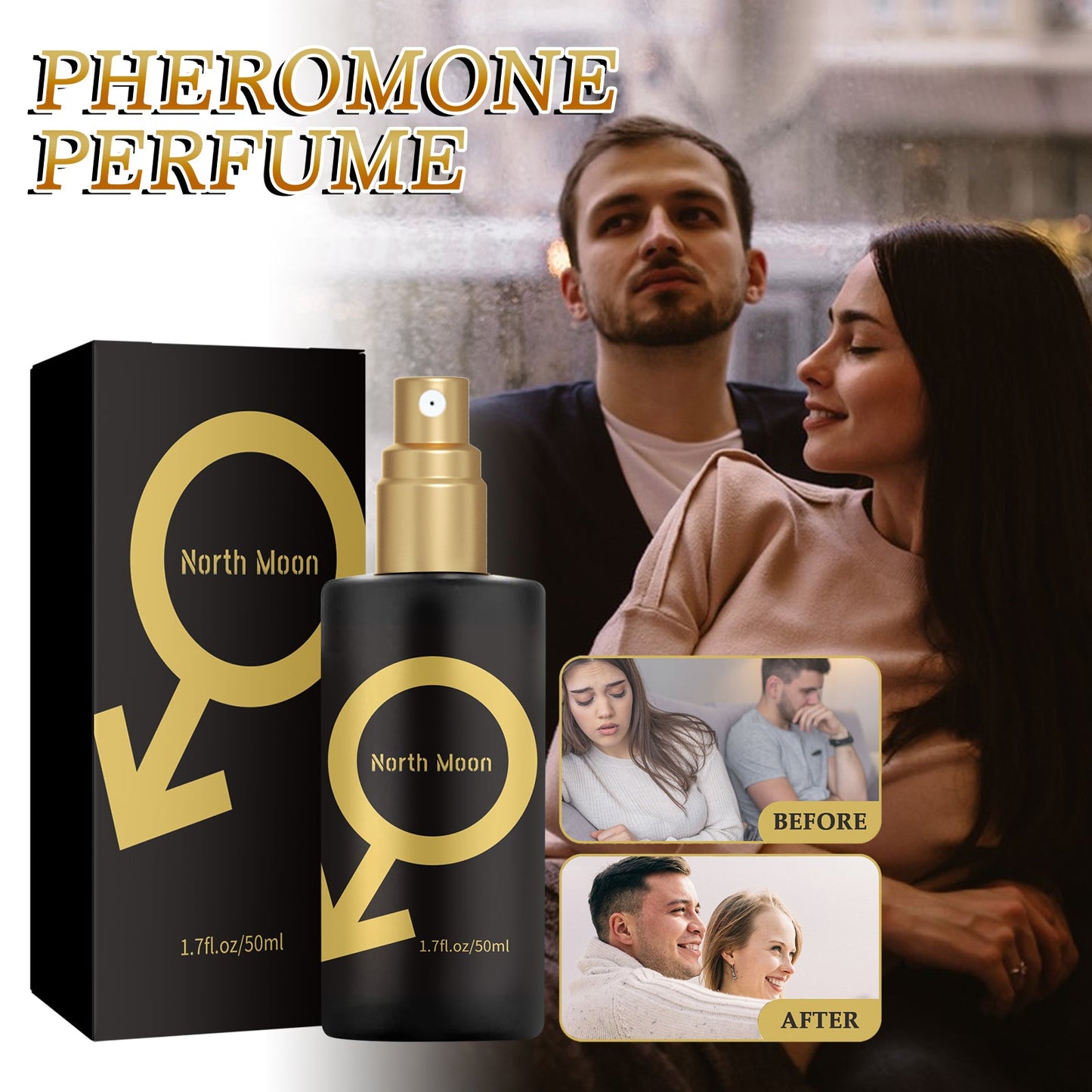 North moon Fragrance, Fresh Stay Fragrance Deodorizing Odor Lasting Niche Light Fragrance Couples Dating Atmosphere Perfume - Korvel