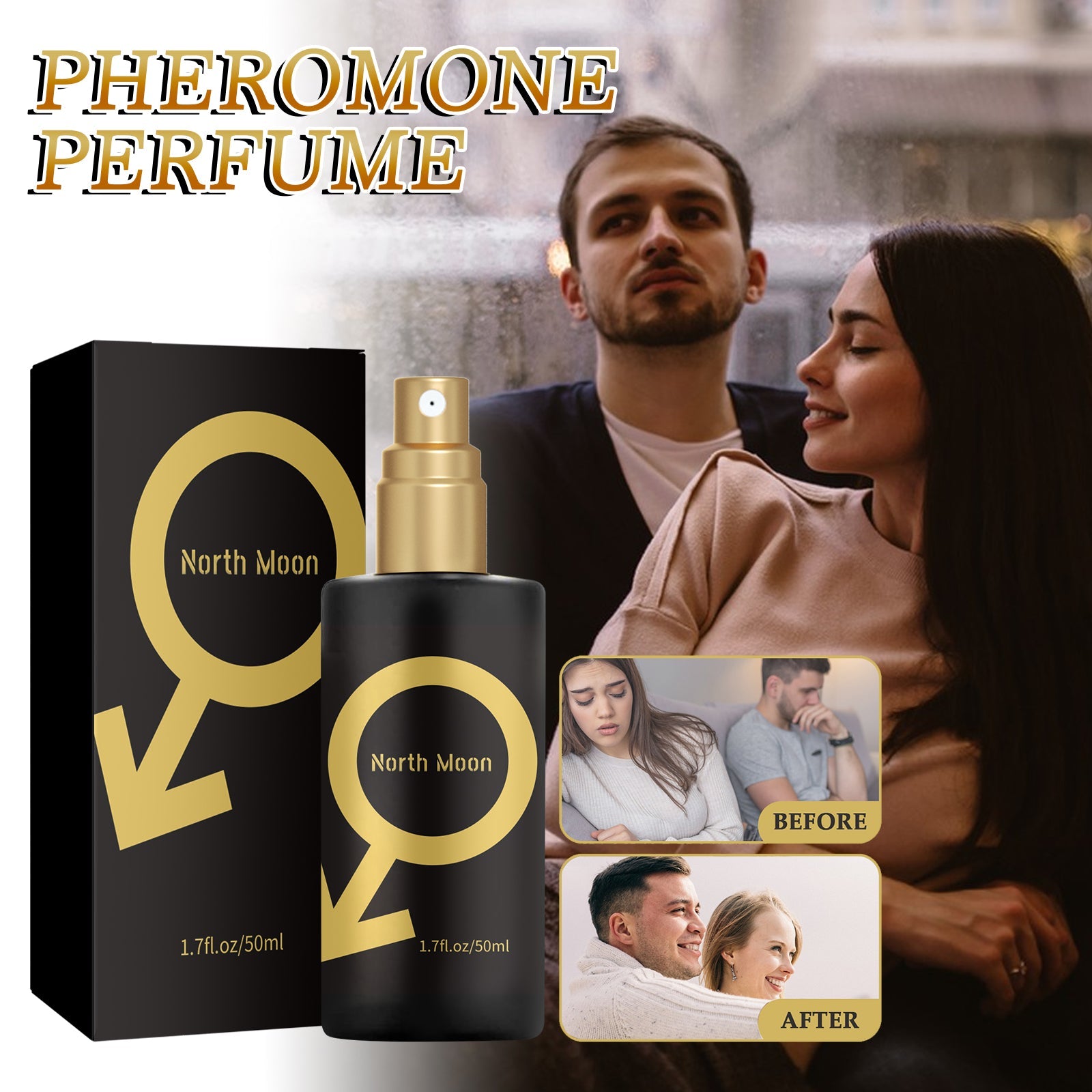 North moon Fragrance, Fresh Stay Fragrance Deodorizing Odor Lasting Niche Light Fragrance Couples Dating Atmosphere Perfume - Korvel