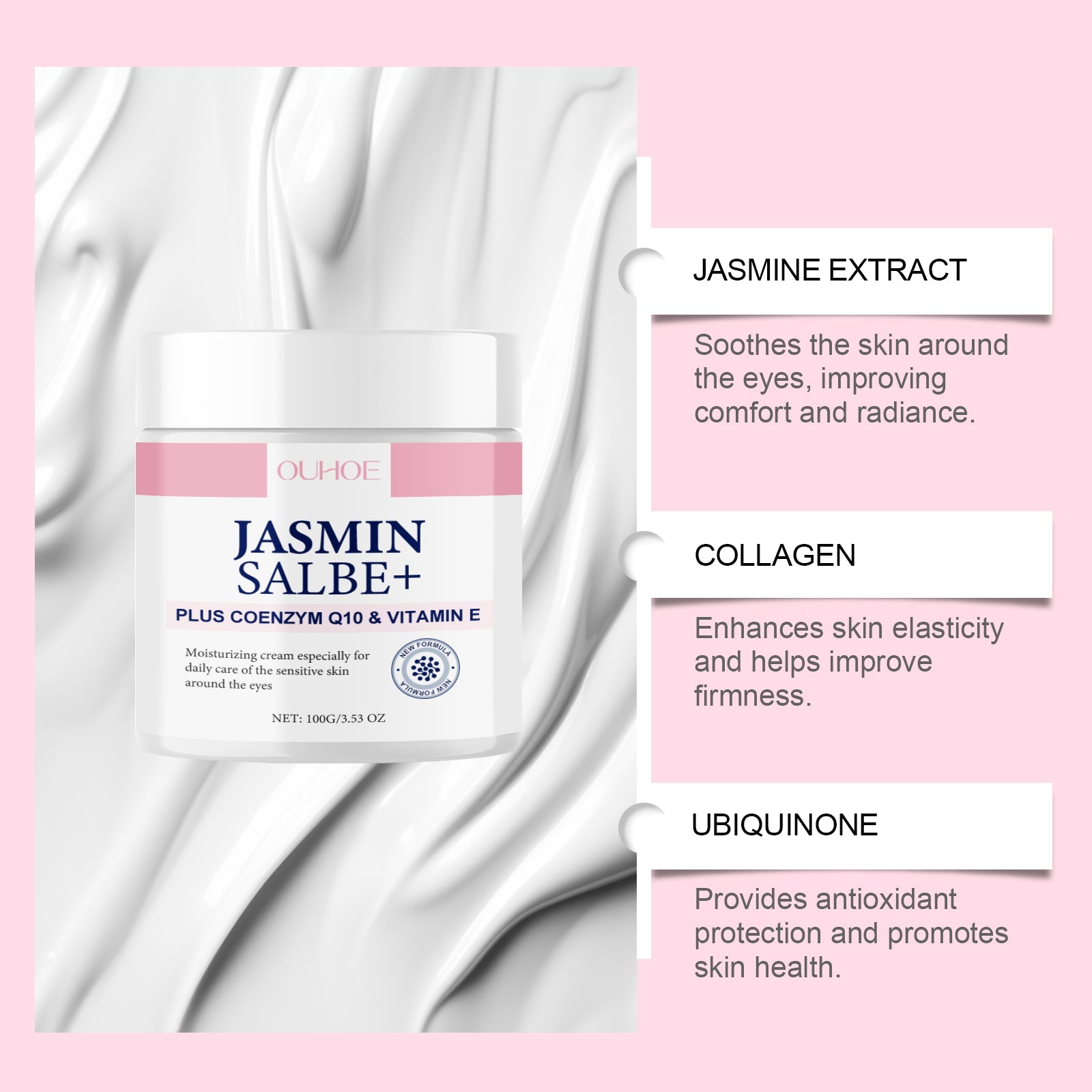 Collagen Eye Cream, Moisturizes Skin Around Eyes, Reduces Dry Lines, Moisturizes And Soften Eyes - Korvel