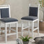 Ensemble de salle à manger surélevé en bois TOPMAX 3 pièces - Blanc et gris