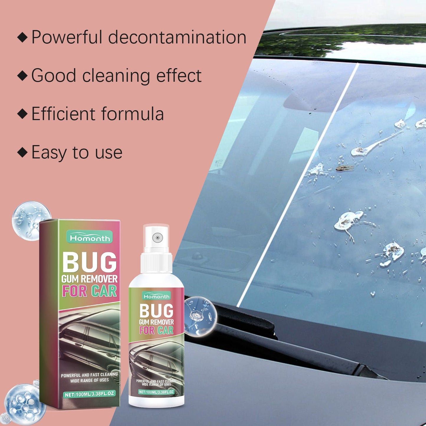Auto Shellac Cleaning Agent Car Paint Decontaminating Bird Droit Resin Shellac Bug Spot Foam Cleaner - Korvel