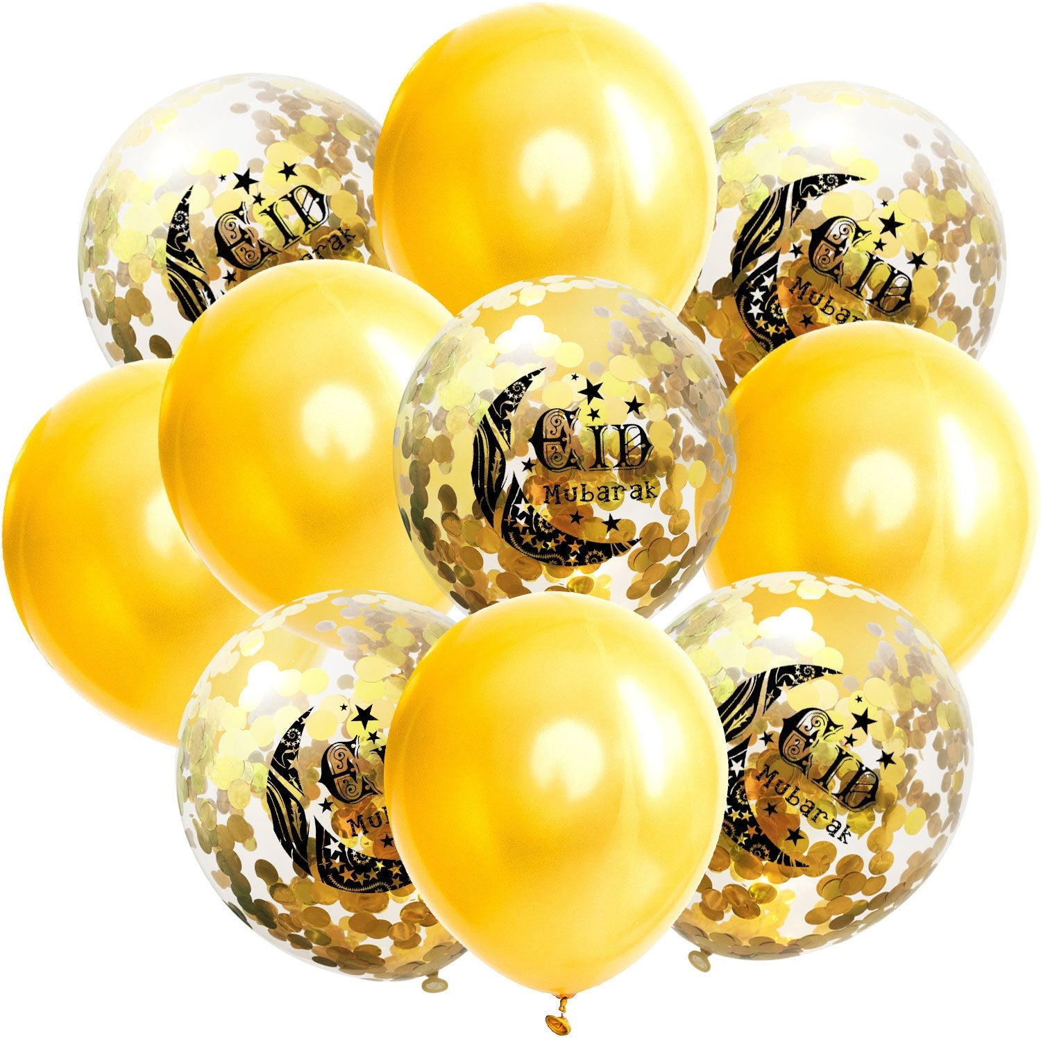 Moon Castle Party Celebrates Latex Balloon Transparent Paper Shard Glitter Balloon Set - Korvel