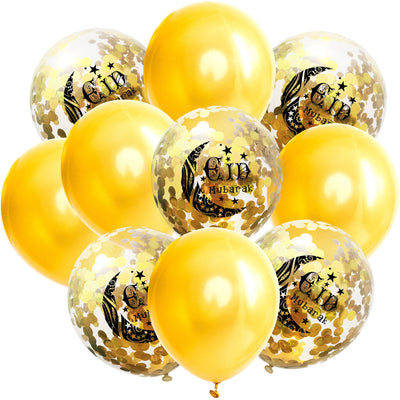 Moon Castle Party Celebrates Latex Balloon Transparent Paper Shard Glitter Balloon Set - Korvel