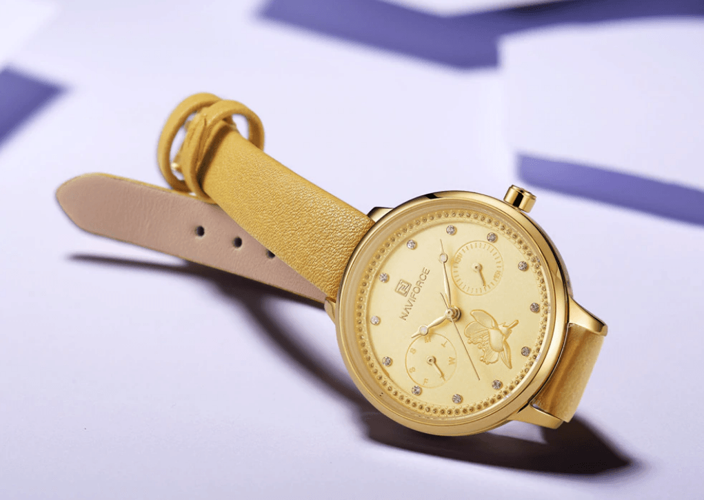 Montre de Luxe Élégante pour Femme avec Double Zircon et Chronomètre
