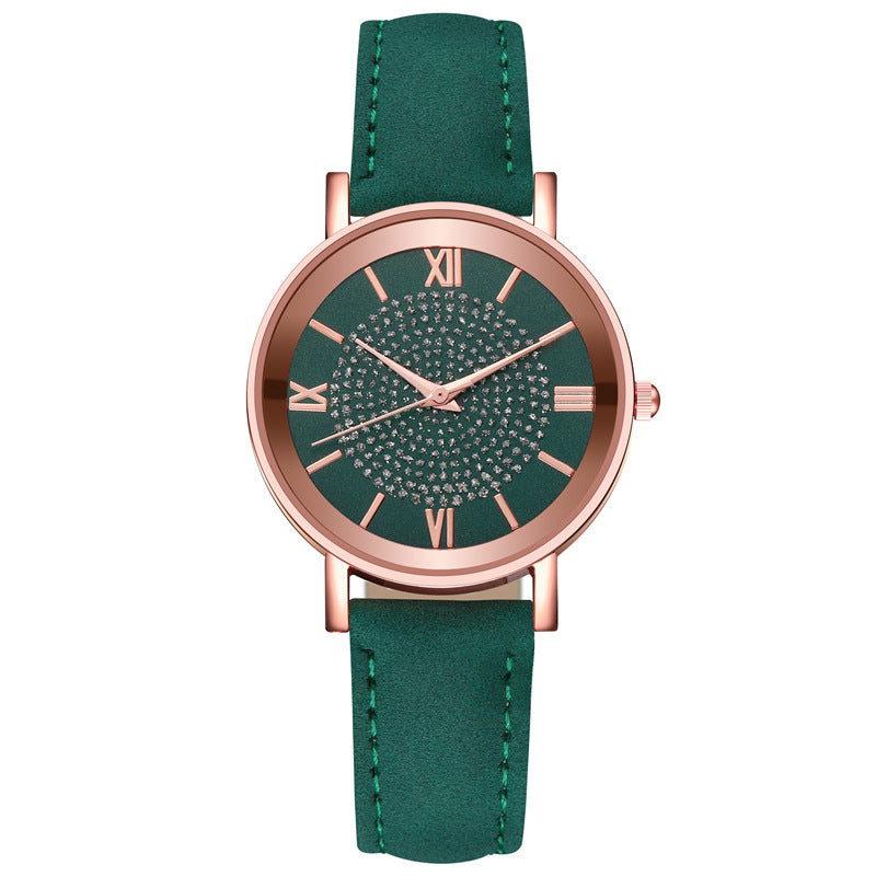 Montre à Quartz Élégante pour Femmes avec Bracelet en Cuir
