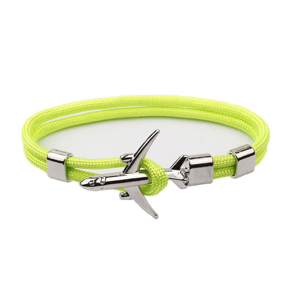 Pulsera de Ancla de Avión de Moda Moderna para Hombres y Mujeres