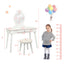 Kids Vanity Makeup Table & Chair Set - White