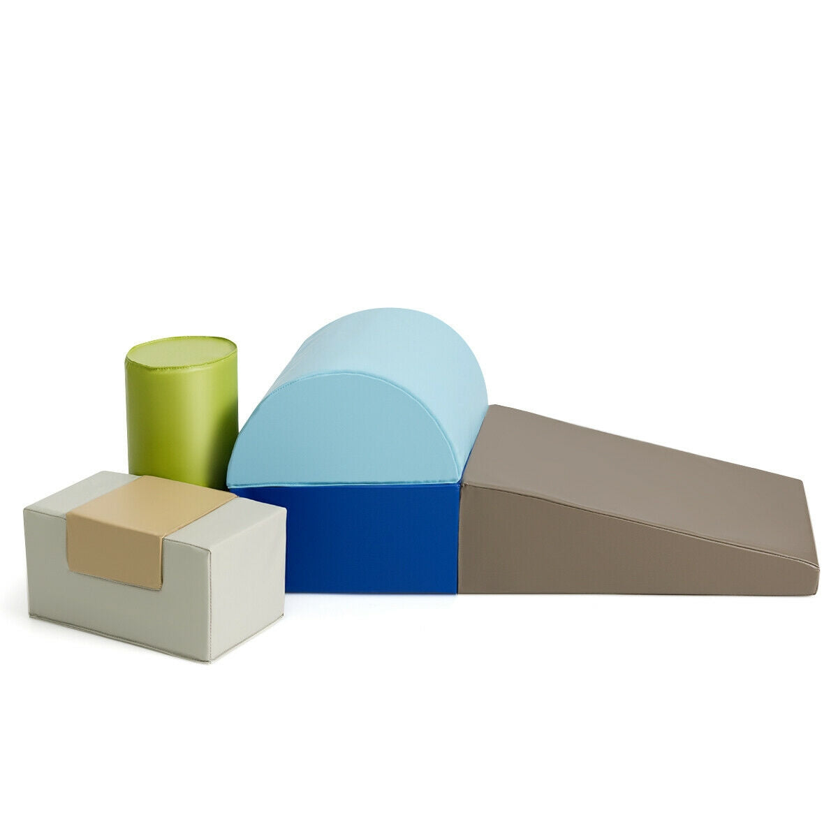 Ensemble de jeu de grimpe et de rampement de 6 pièces pour bébés et tout-petits - Gris