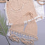 Ensemble de bikini à franges en crochet avec jupe de plage