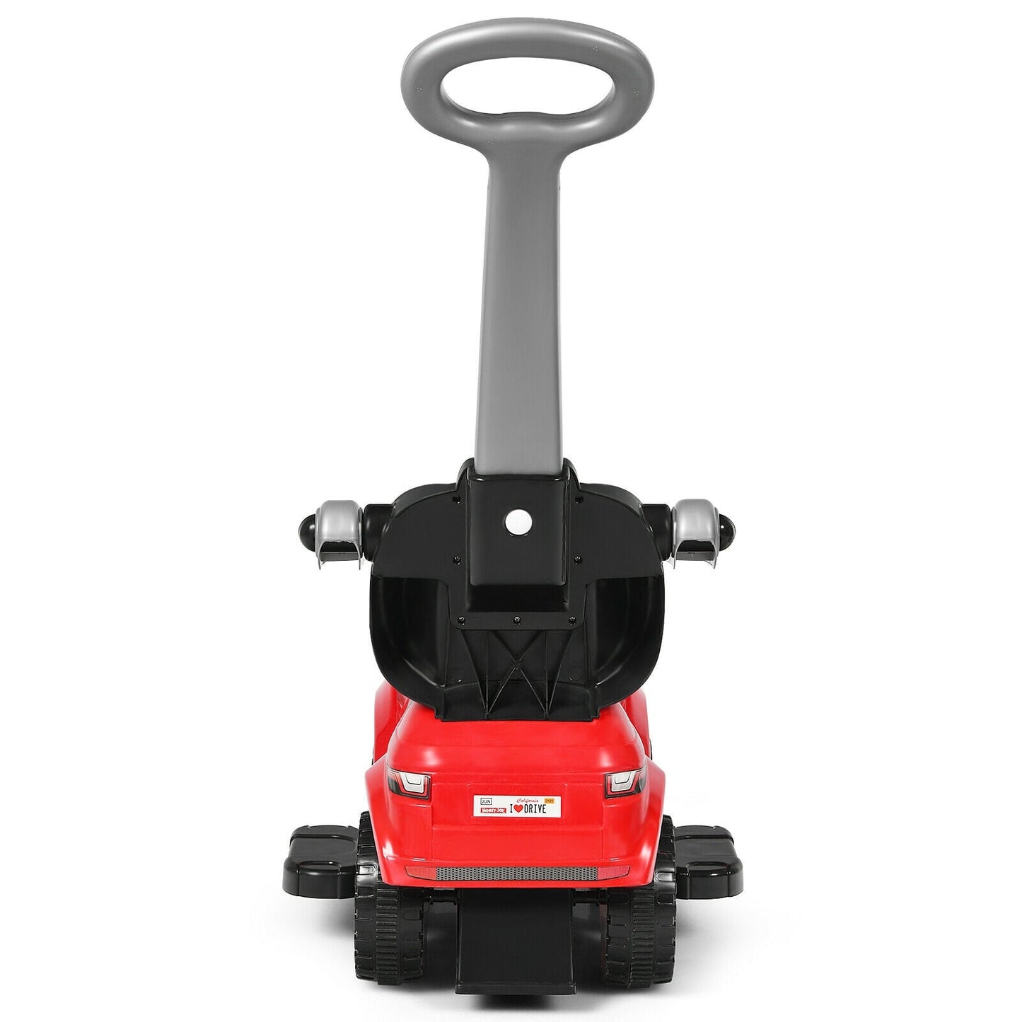 Poussette convertible 3-en-1 pour tout-petit et voiture à pousser - Rouge
