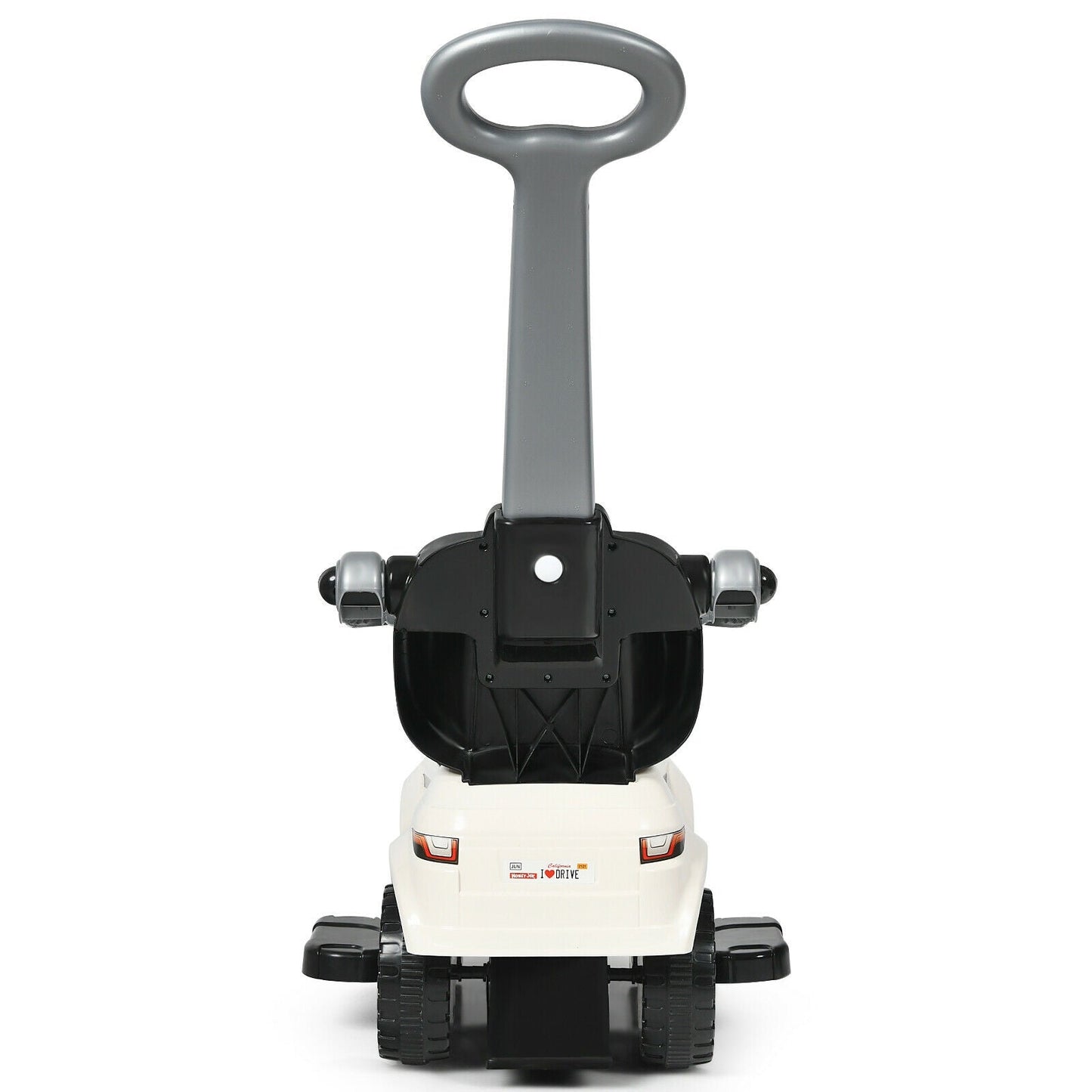 3-in-1 Convertible Toddler Stroller and Ride-On Car - White
