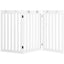 Puerta para mascotas de madera plegable independiente de 36 pulgadas - Blanca