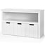 Gbruno Kid Toy Storage Cabinet with 3 Drawers and Wheels