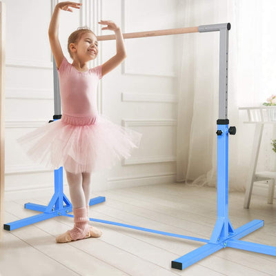Adjustable Gymnastics Horizontal Bar for Kids - Blue
