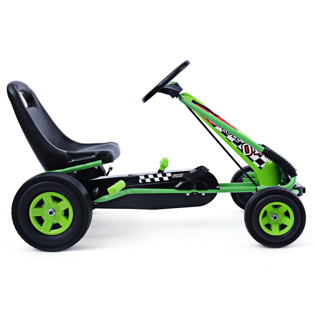 Go Kart de Pedales para Niños de 4 Ruedas - Verde