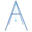Outdoor Kids Swing Set with Heavy-Duty Metal A-Frame - Blue