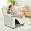 Fauteuil inclinable pour enfants avec porte-gobelet et repose-pieds - Beige