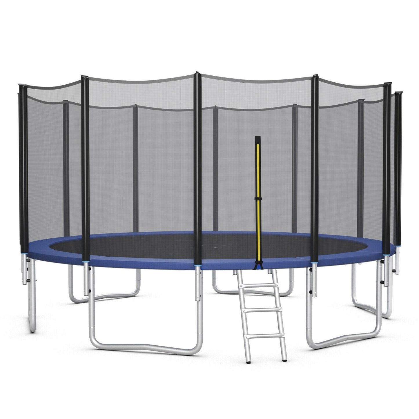 Premium Outdoor Trampoline with Safety Net and Ladder - 8 to 16 Feet