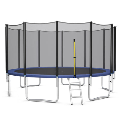 Premium Outdoor Trampoline with Safety Net and Ladder - 8 to 16 Feet