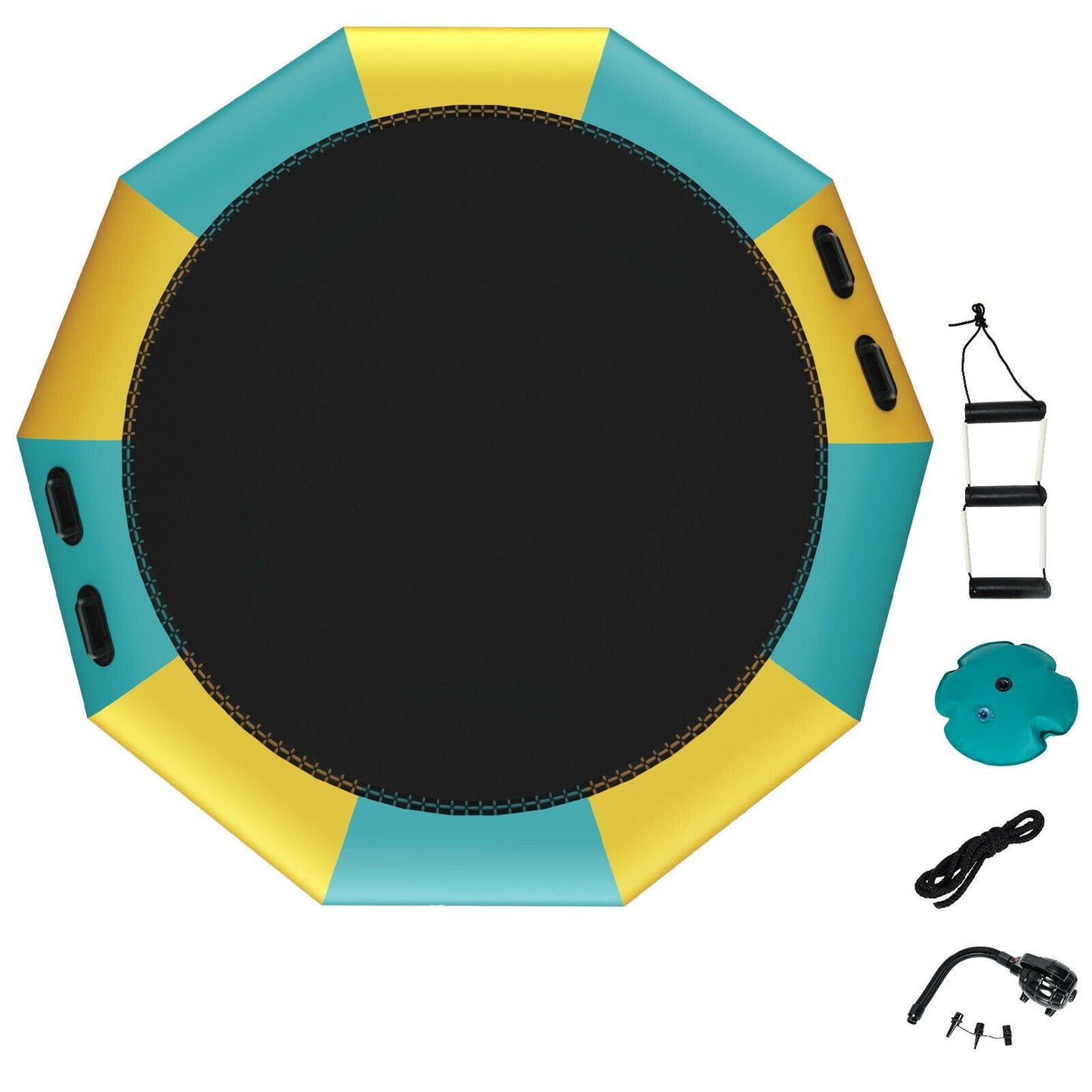 Bouncer de Agua Inflable Padded Splash de 10 Pies - Amarillo