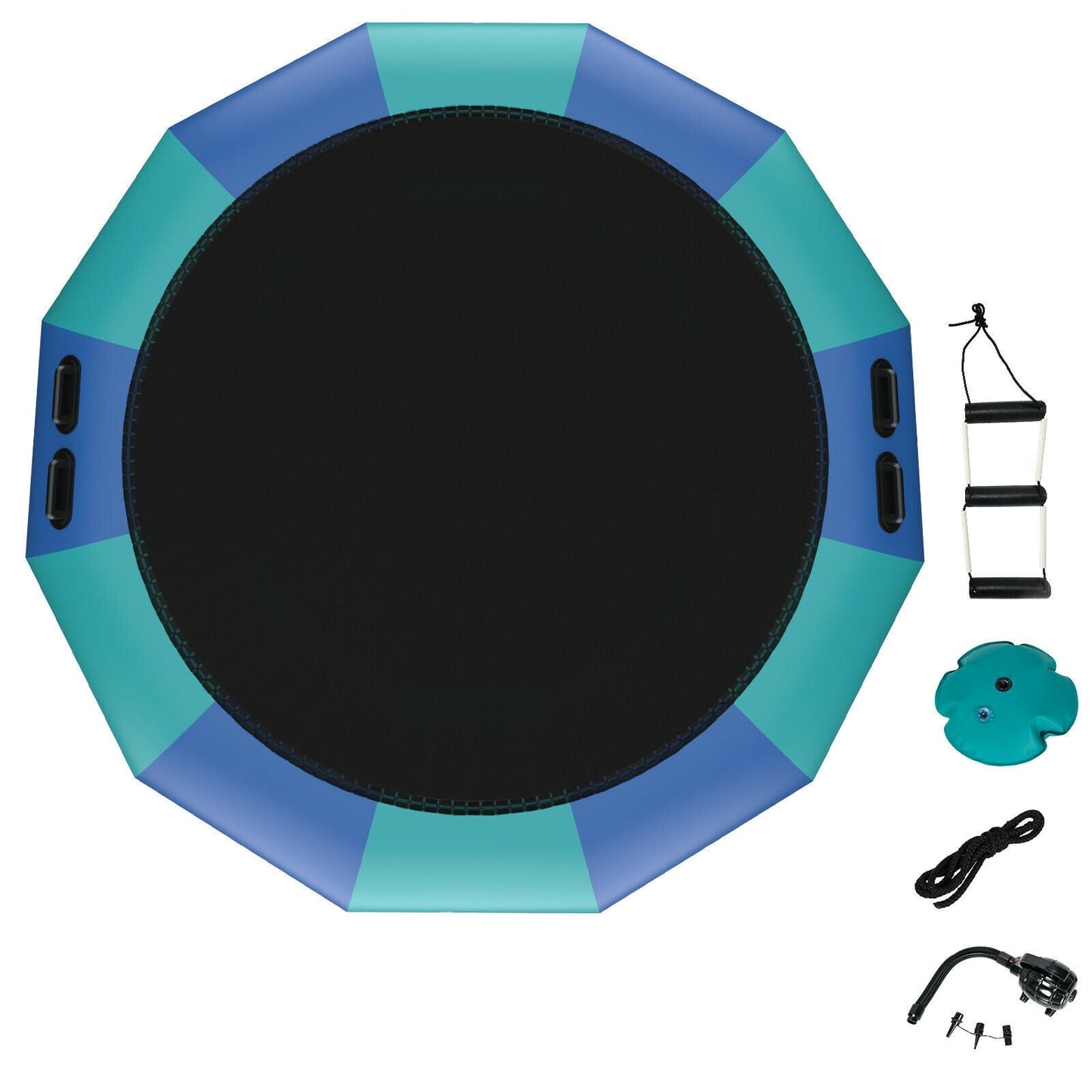 15 Feet Inflatable Splash Padded Water Bouncer - Blue