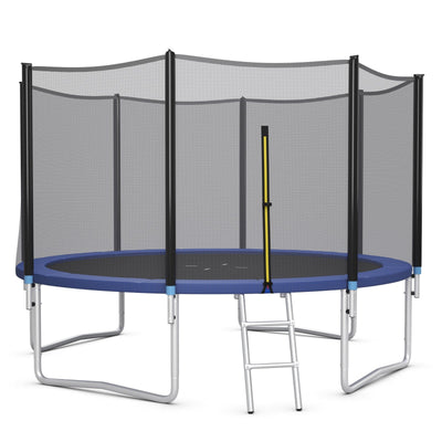 Premium Outdoor Trampoline with Safety Net and Ladder - 12 ft