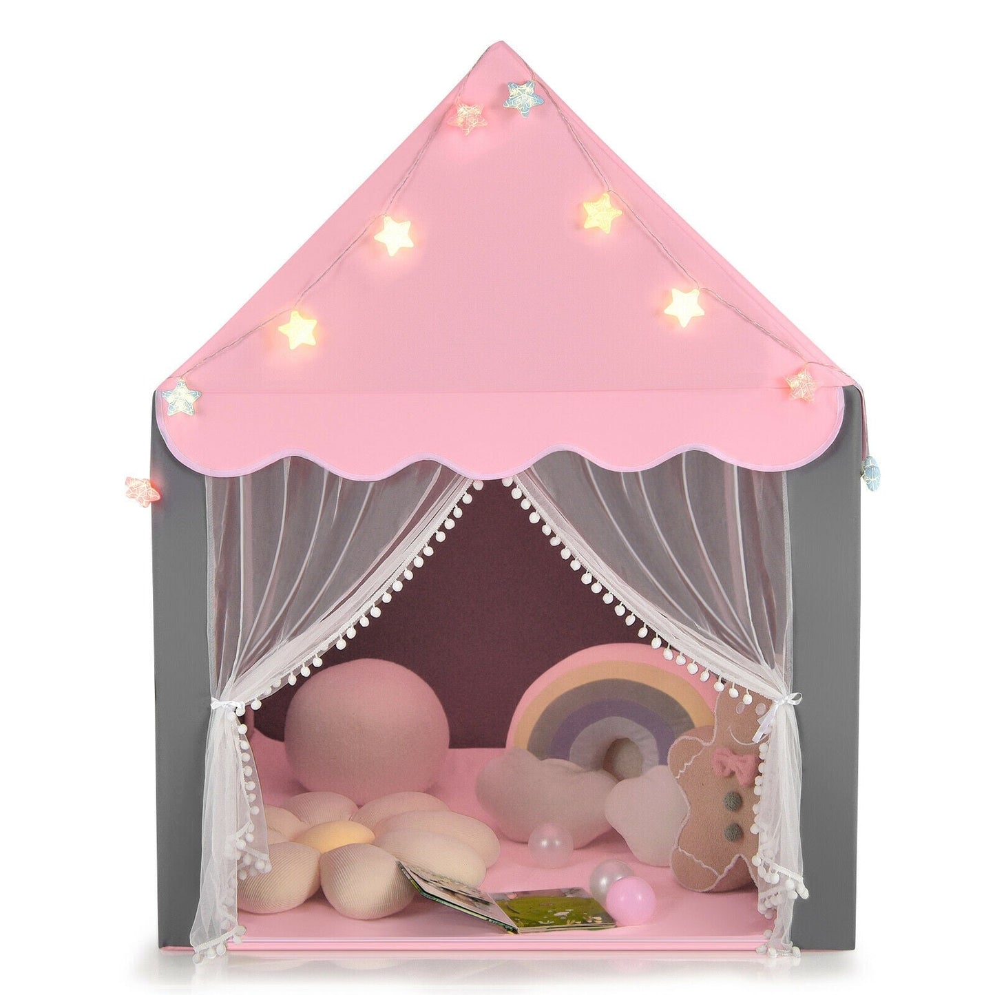 Gbruno Kids Playhouse Tent with Star Light - Pink