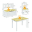 4-Piece Kids Wooden Activity Table and Chairs Set