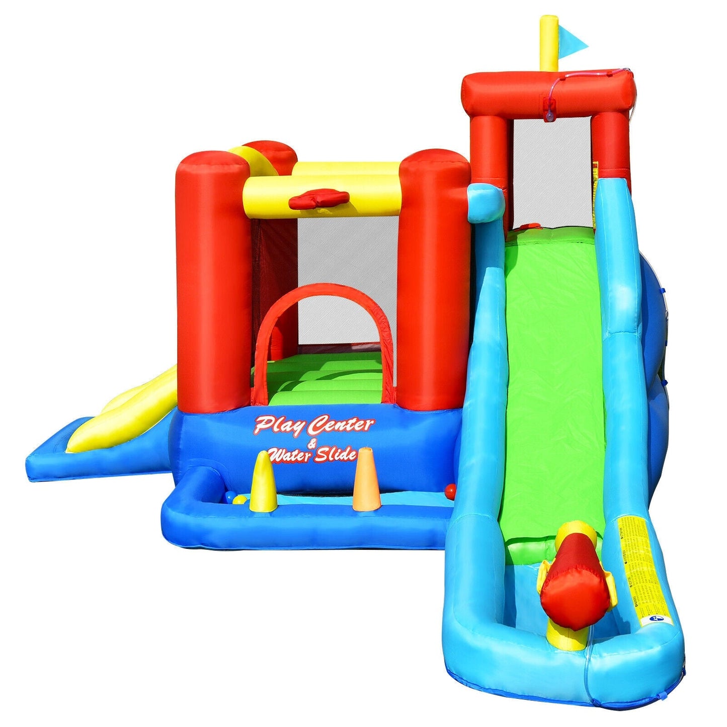 Maison de saut et toboggan gonflable pour enfants 9-en-1