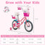 Vélo pour enfants Gbruno avec roues d'entraînement - 14 pouces