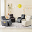 Ergonomic PU Leather Kids Recliner Sofa - White