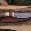 Exquisite Custom Damascus Steel Hunting Knife with Premium Handle Materials - Korvel