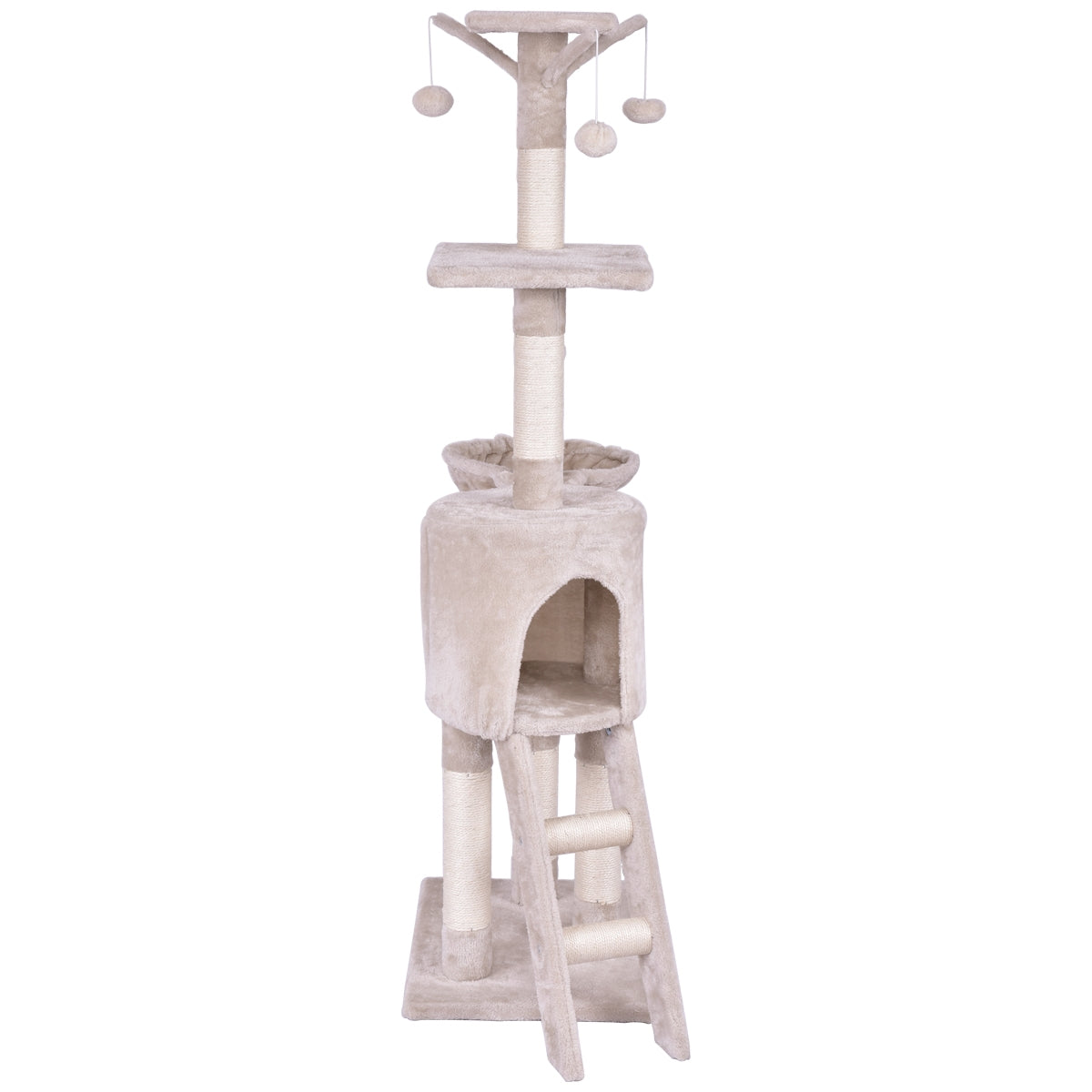 Árbol de Juego para Gatos con Rascador de 56 Pulgadas