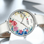 Montre Élégante pour Femme avec Motifs de Découpage Floral