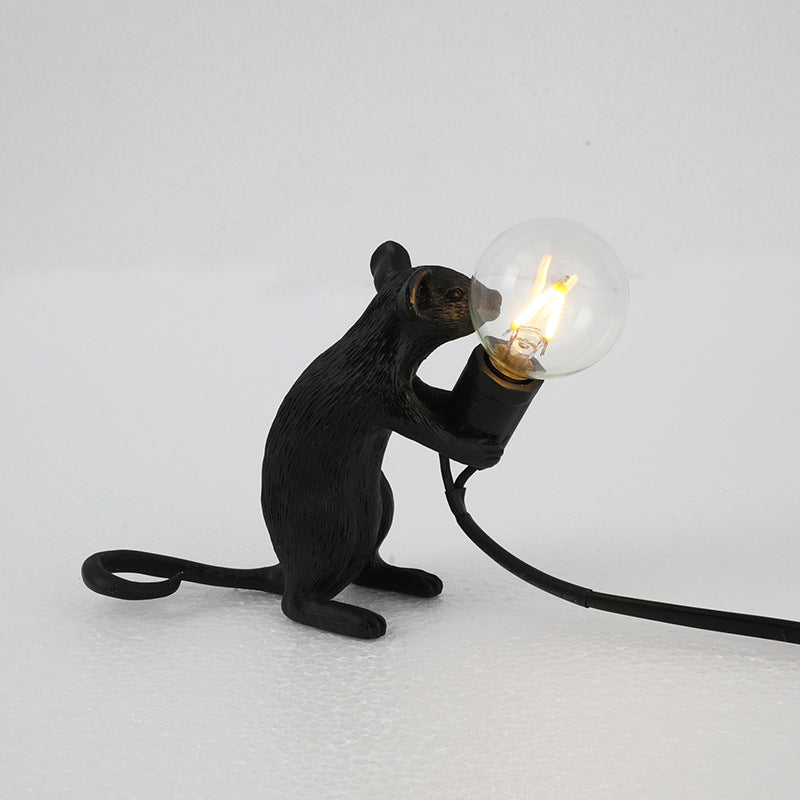 Lampe de bureau LED souris mignonne postmoderne pour décoration intérieure